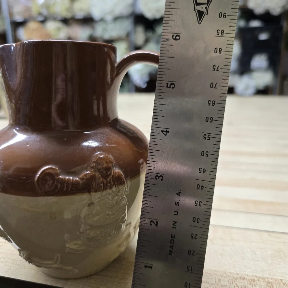 Antique Stoneware Hunting 5 1/2